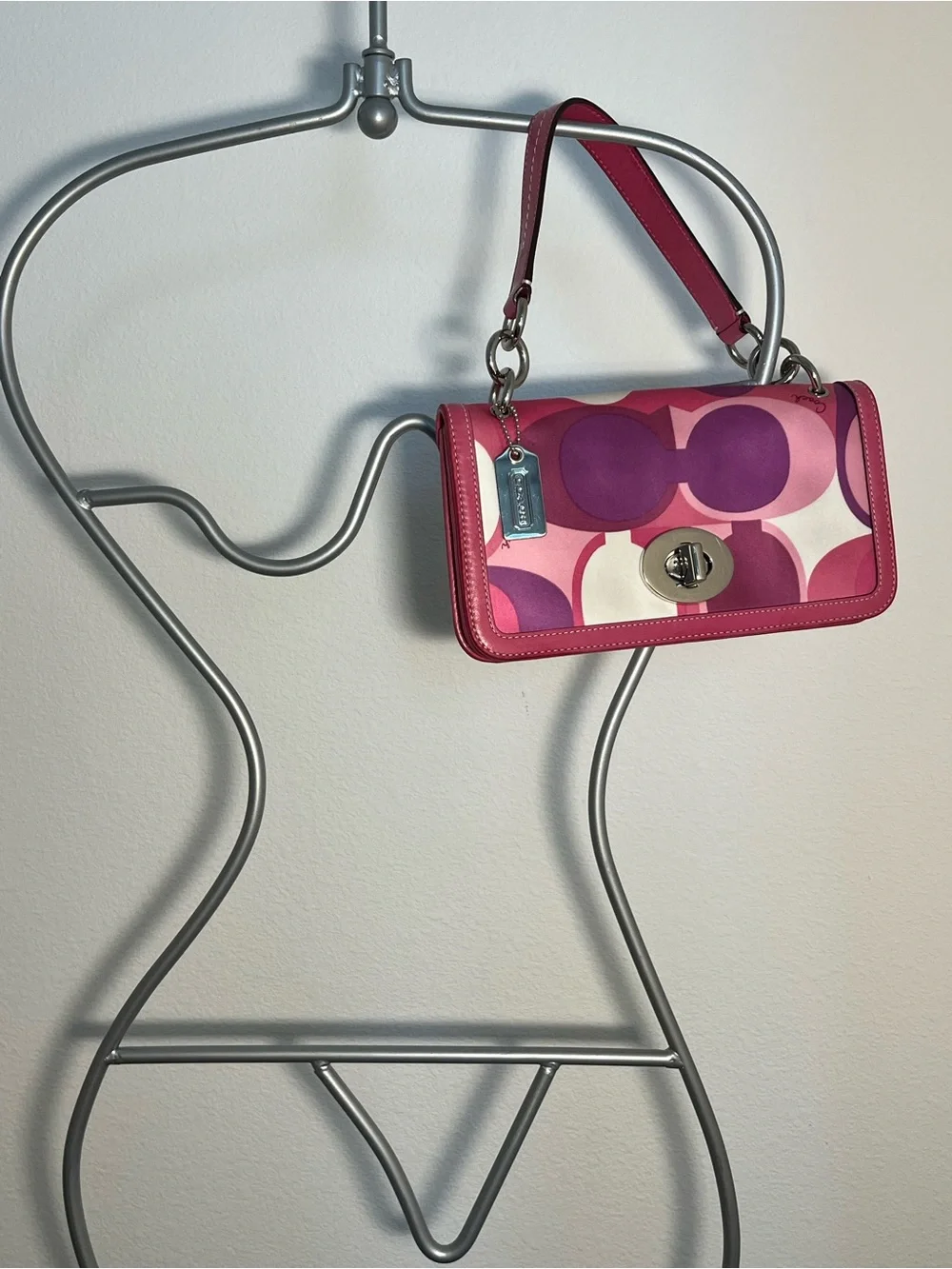 Coach Y2K Pink Optic Satin Bag